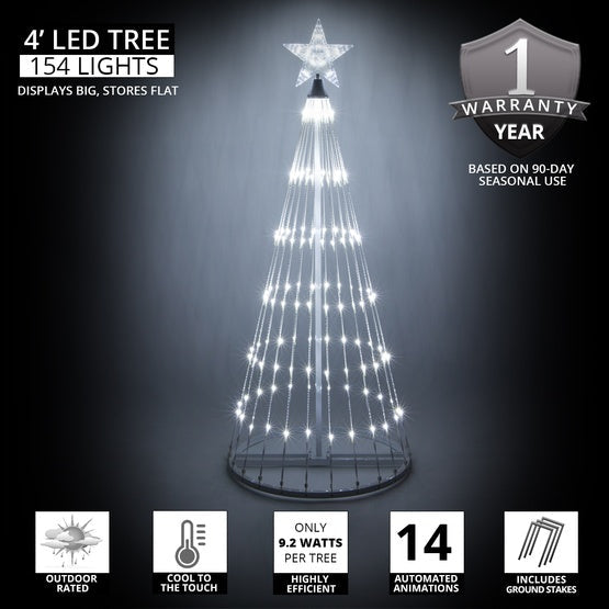 Arbre de Noël d'extérieur à diodes animées