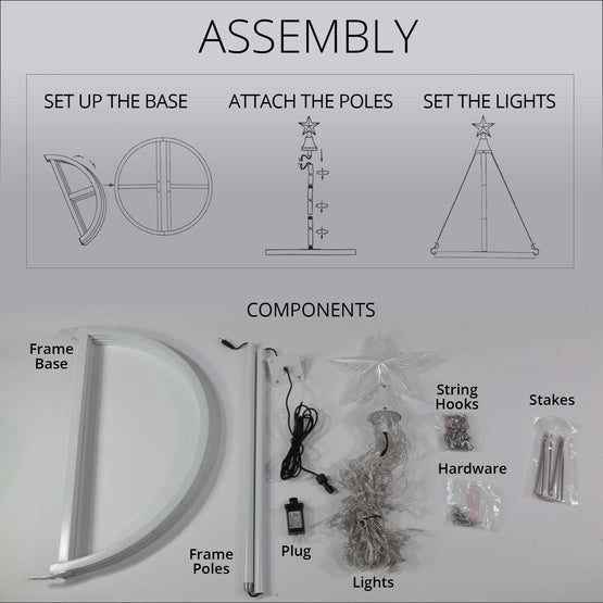 Arbre de Noël d'extérieur à diodes animées
